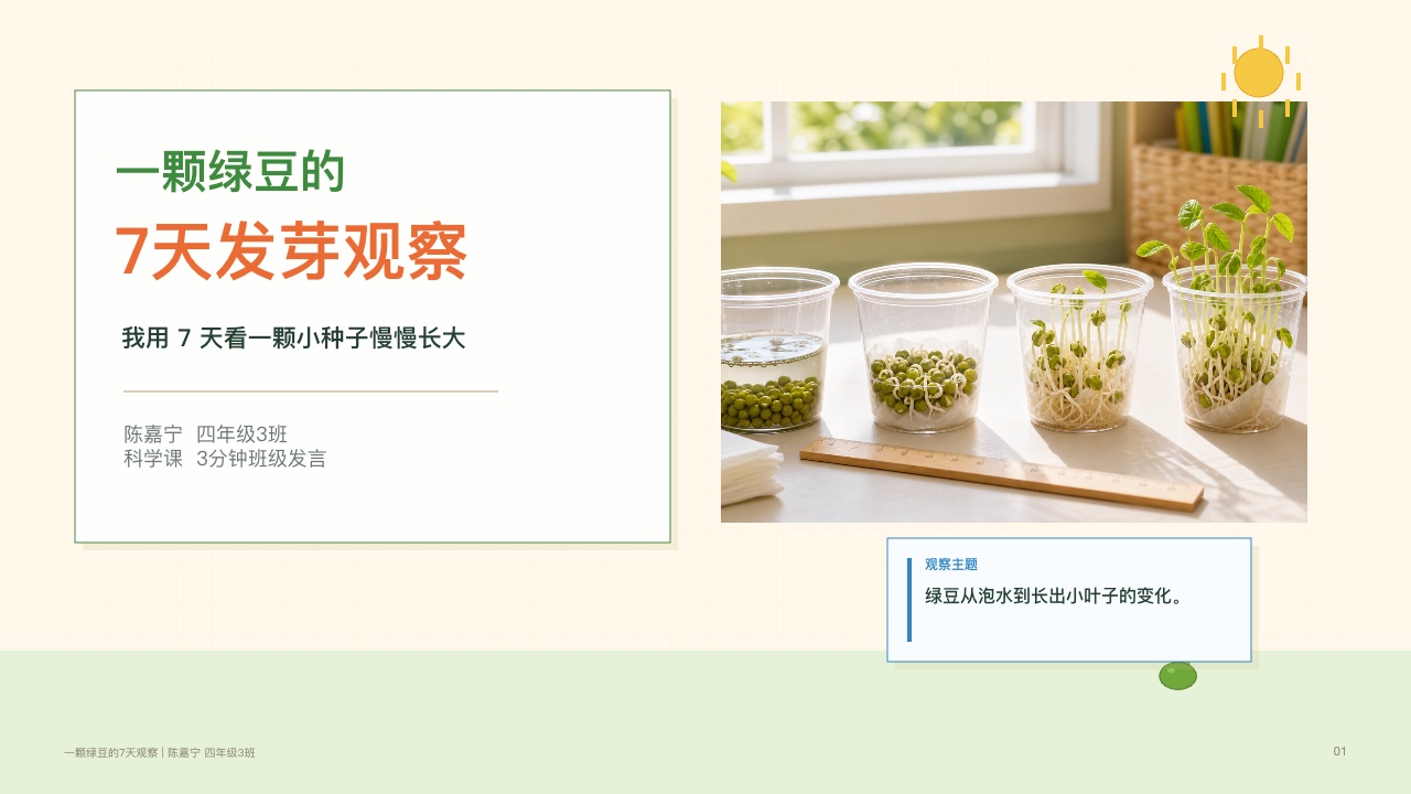 一颗绿豆的 7 天发芽观察封面缩略图